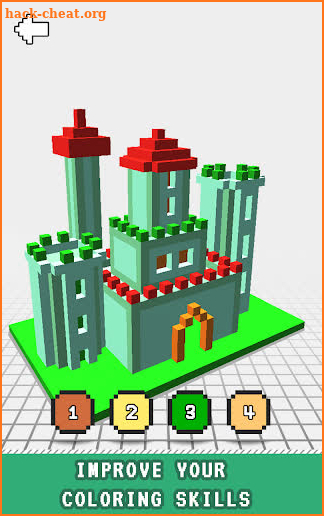 Castles 3D Color by Number - Voxel Coloring Book screenshot