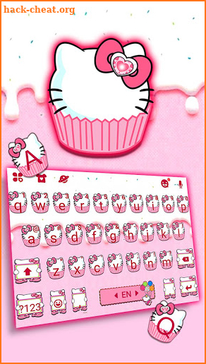 Cat Cupcake Keyboard Theme screenshot