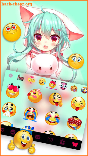 Cat Girl Keyboard Theme screenshot