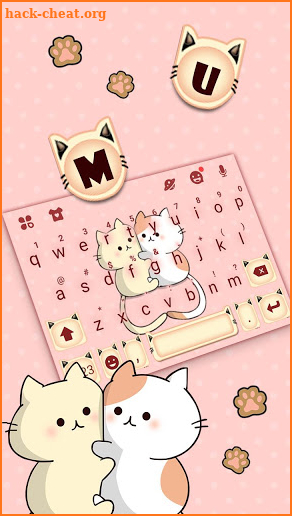 Cat Love Keyboard Theme screenshot