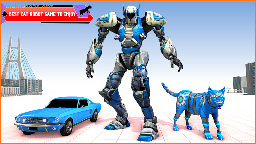 Cat Robot Car Game: Muscle Car Robot Games screenshot