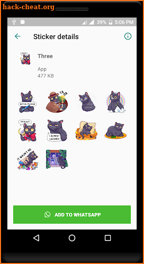 Cat Sticker for Whatsapp - WAStickerApps screenshot