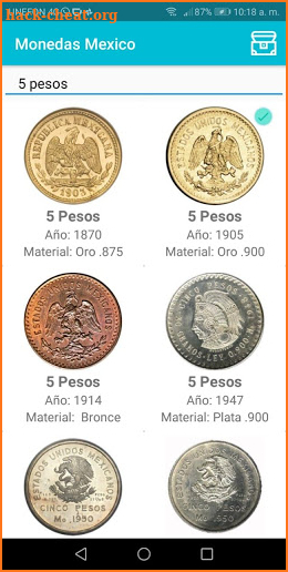 Catalogo de Monedas México screenshot