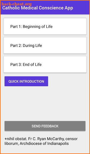 Catholic Medical Conscience App screenshot
