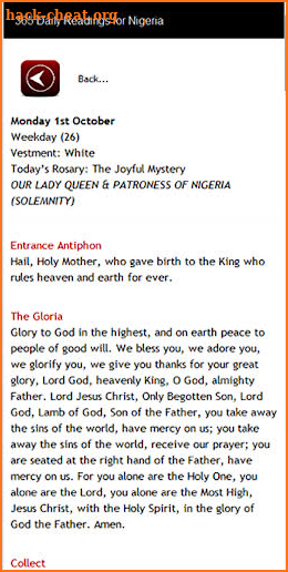 CATHOLIC MISSAL FOR NIGERIA screenshot