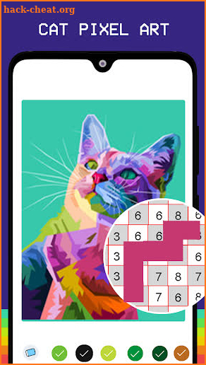 Cats Pixel Coloring Number Art screenshot