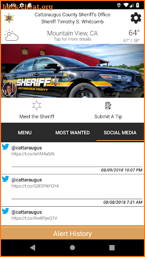 Cattaraugus County Sheriff screenshot