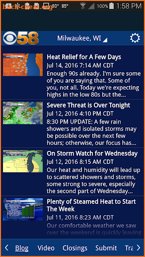 CBS 58 Ready Weather screenshot