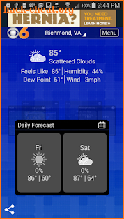 CBS 6 Weather - Richmond, Va. screenshot