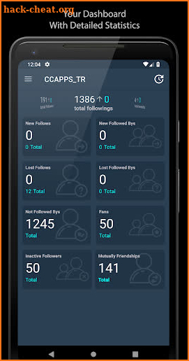 CCGram+ Followers Analyzer for Twitter screenshot