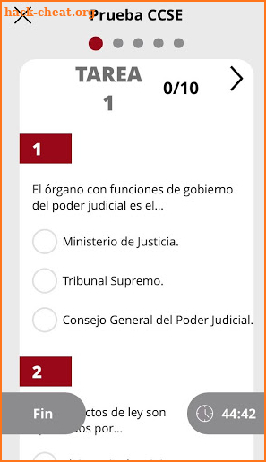 CCSE Nacionalidad Española Instituto Cervantes screenshot