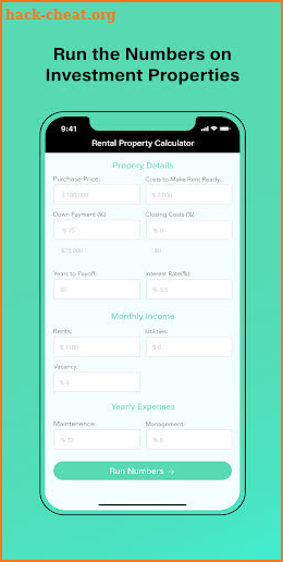 CDS Rental Calculator screenshot