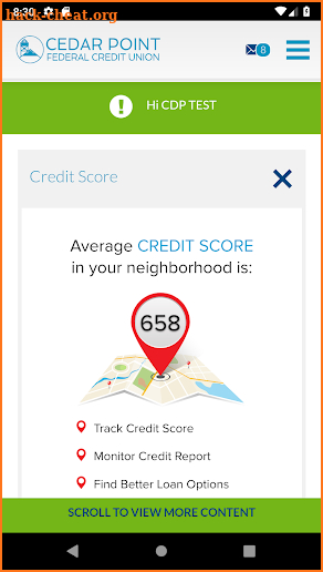 Cedar Point FCU screenshot