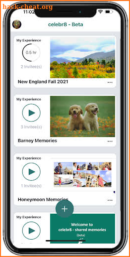 celebr8 - shared memories screenshot