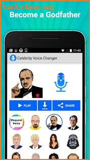 Celebrity Voice Changer Lite screenshot