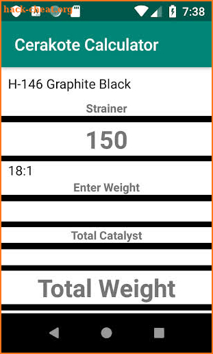 Cerakote Calculator screenshot