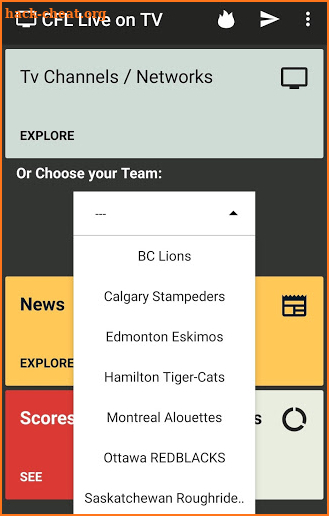 CFL Games Live on TV screenshot