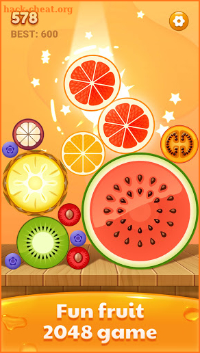 Chain Fruit 2048 Free Game - Merge a Watermelon screenshot