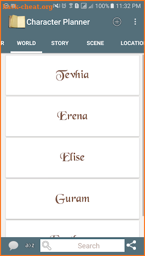 Character Story Planner screenshot