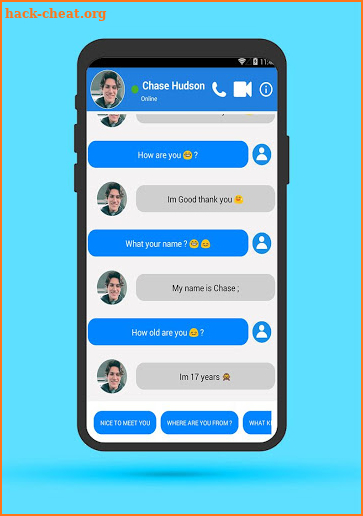 Chase Hudson fake call screenshot