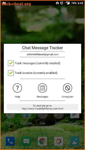 Chat Message Tracker - Remote screenshot