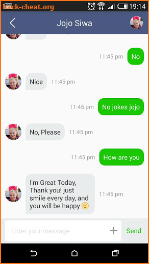 Chat Messenger With Jojo Siwa screenshot