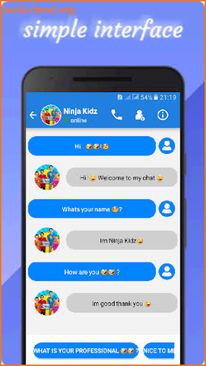 📱Chat with Ninja Kidz 📱 Fake Video Call screenshot