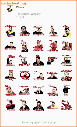 Chavez and Venezuela stickers for WhatsApp screenshot