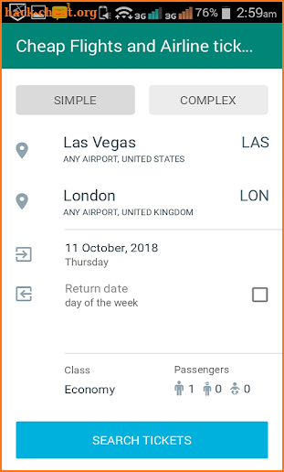 Cheap Flights and Airline Tickets screenshot