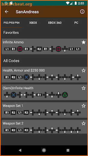 Cheat Codes for Games (Consoles and PC) screenshot