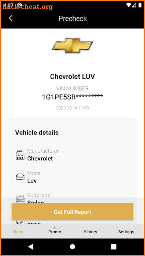 Check Car History for Chevrolet screenshot