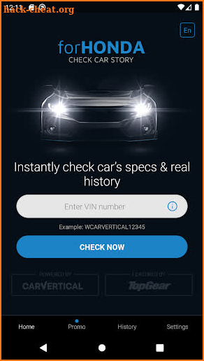 Check Car History for Honda screenshot