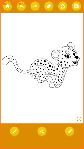 Cheetah coloring book screenshot