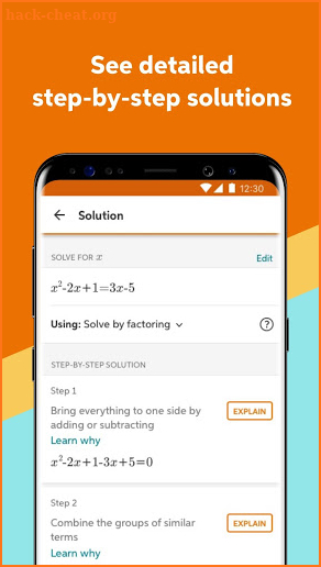 Chegg Math Solver - guided math problem solver screenshot