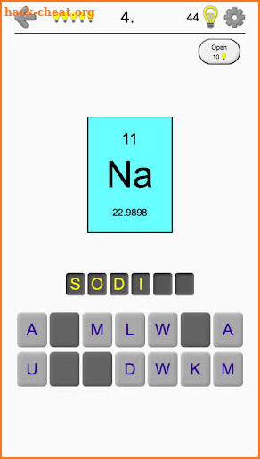 Chemical Elements and Periodic Table: Symbols Quiz screenshot