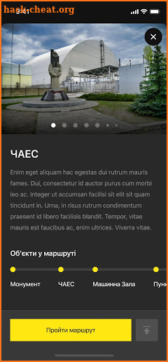 Chernobyl app screenshot