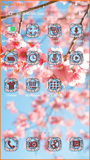 Cherry Blossom APUS Launcher theme screenshot