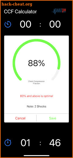 Chest Compression Fraction Timer for CPR Training screenshot