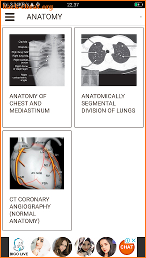 CHEST RADIOLOGY screenshot