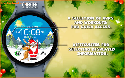 Chester Christmas watch face screenshot