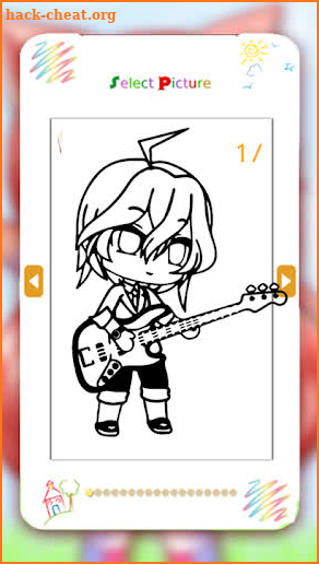 Chibi Gacha coloring book screenshot