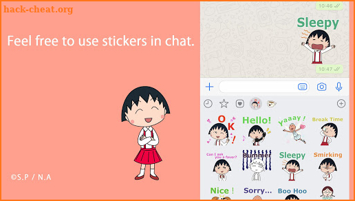 Chibi Maruko Chan Stickers For Whatsapp screenshot