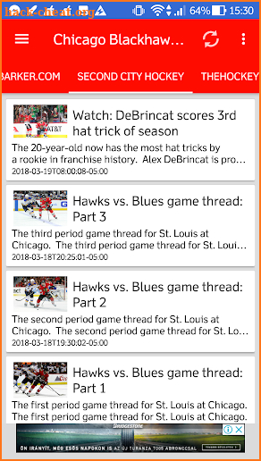 Chicago Blackhawks All News screenshot