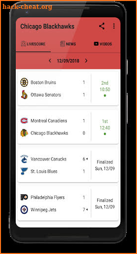 Chicago Blackhawks: Livescore & News screenshot