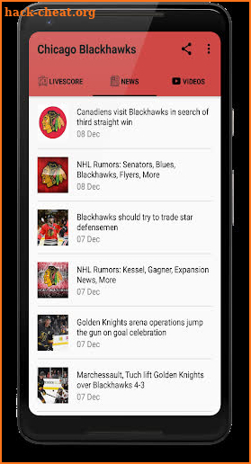 Chicago Blackhawks: Livescore & News screenshot