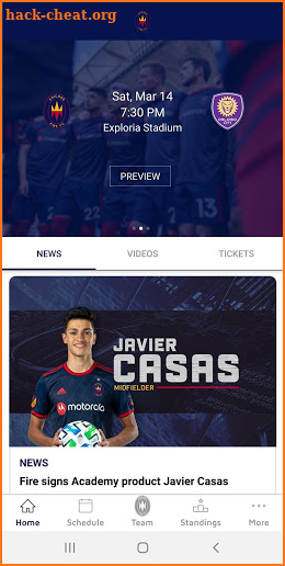 Chicago Fire FC Mobile App screenshot