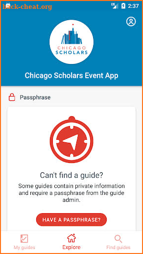 Chicago Scholars Event App screenshot