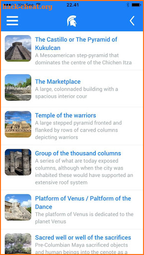 Chichen Itza historical guide screenshot