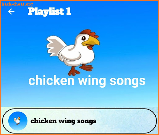 Chicken wing songs screenshot