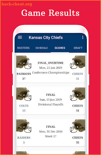 Chiefs - Football Live Score & Schedule screenshot